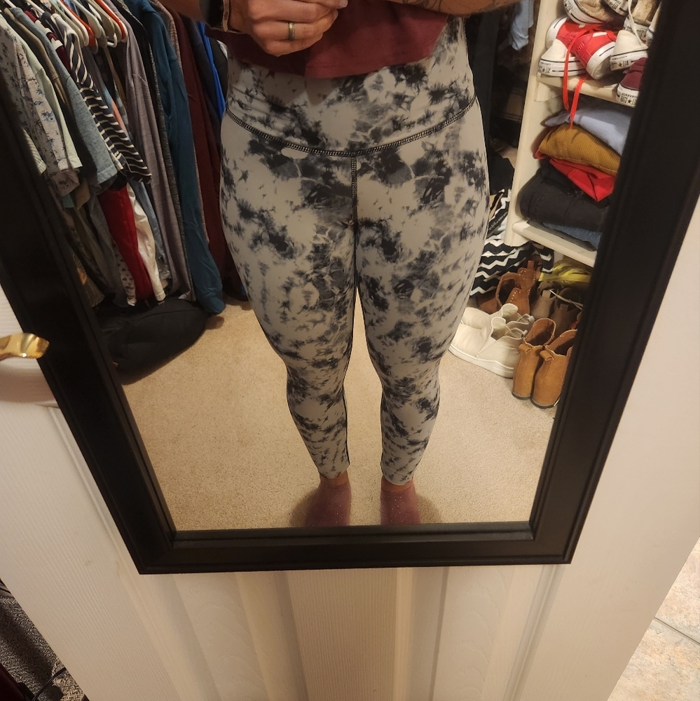 DYI ink blot leggings, full length, size medium.